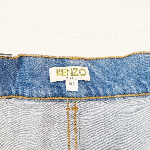 Kenzo Kids Denim Jean Shorts Japanese Denim Size 14 Mint - Picture 2 of 7
